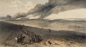 1856年のイギリスの右攻撃のRedanおよびAdvanced Trenches 作： William Crimea Simpson
